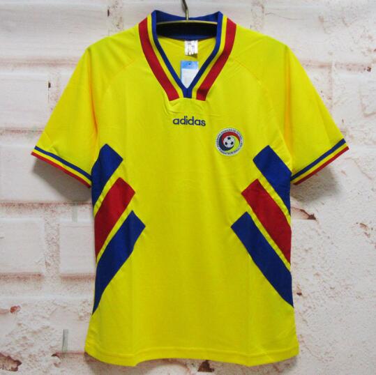 1994 Romania Retro Home Kit Soccer Jersey